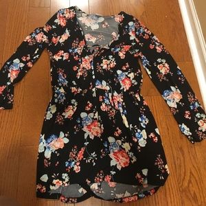 Black floral Romper